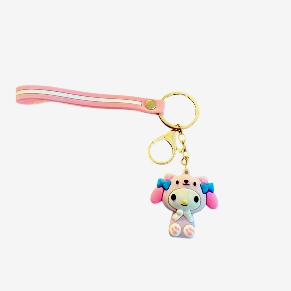 My Melody Sanrio Pink 3D Keychain Bag Charm Accessory Wristlet
